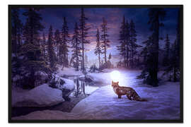 Gerahmter Kunstdruck Mondfuchs