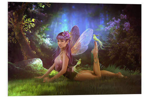 Foam board print Purple fairy