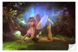 Selvklebende plakat Purple fairy