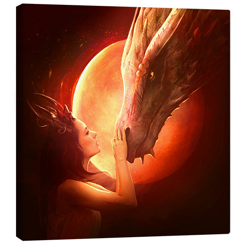 Canvas print Red dragon