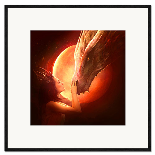 Framed art print Red dragon