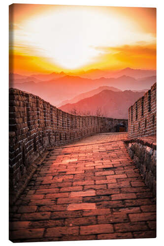 Canvas print The Great Wall at sunset I