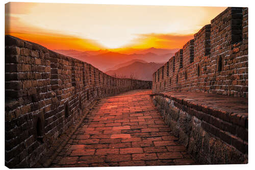 Canvas print The Great Wall at sunset II