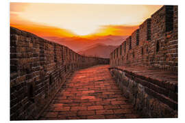 Foam board print The Great Wall at sunset II