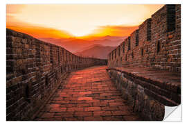 Selvklebende plakat The Great Wall at sunset II