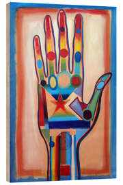 Cuadro de madera La mano VII