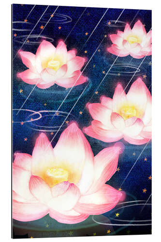 Gallery print Lotus flowers by night