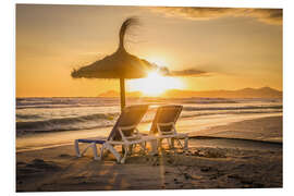 Foam board print Sunset on the beach in Mallorca