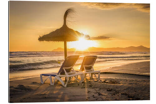 Gallery print Sunset on the beach in Mallorca