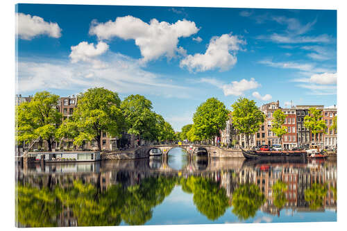 Acrylic print Sunny day in Amsterdam, Holland