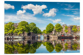 Foam board print Sunny day in Amsterdam, Holland