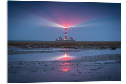 Galleriprint Westerheversand lighthouse in the evening