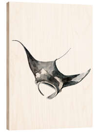 Wood print Sea Life Mantarochen