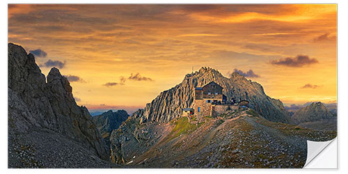 Sticker mural Meilerhütte au coucher du soleil