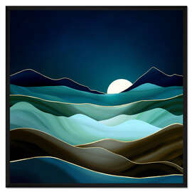 Gerahmter Kunstdruck Mondlicht Vista