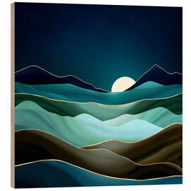 Wood print Moonlit Vista