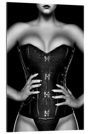 Gallery print Woman wearing black corset