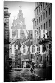 Aluminium print Cities in the rain: Liverpool