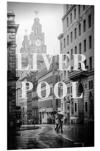 PVC-taulu Cities in the rain: Liverpool