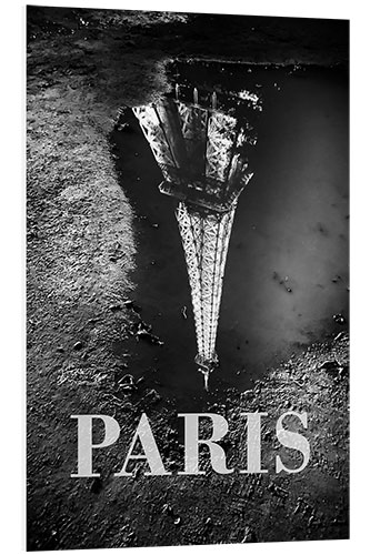 Foam board print Cities in the rain: Paris