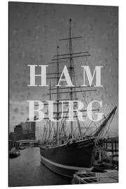 Magnettafel Städte im Regen: Hamburg