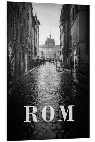 Foam board print Cities in the rain: Rome