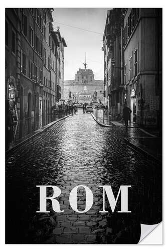 Wall sticker Cities in the rain: Rome