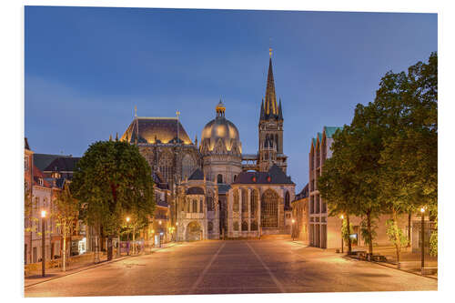 Foam board print Aachen Cathedral in the evening