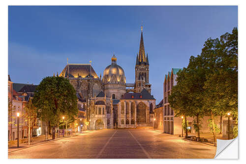 Wall sticker Aachen Cathedral in the evening