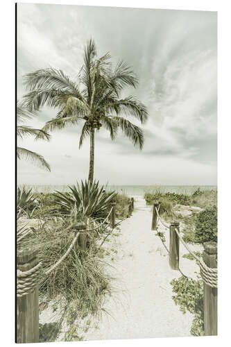 Aluminium print Way to the beach