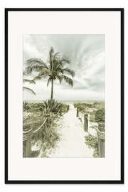 Gerahmter Kunstdruck Weg zum Strand