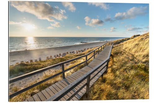 Gallery Print Sonnenuntergang am Roten Kliff auf Sylt