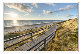 Plakat Sunset at the Red Cliff on Sylt