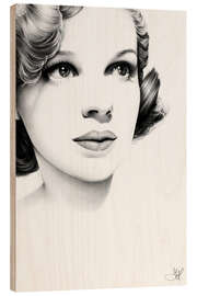 Wood print Judy Garland II