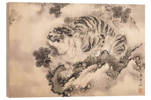 Wood print Tiger