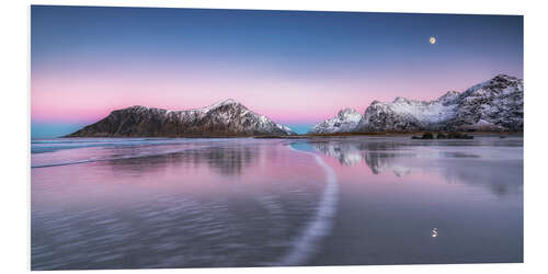 Foam board print Magic light on the beach