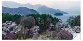 Selvklæbende plakat Spring in Fuji Hakone