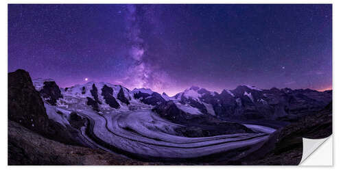 Vinilo para la pared Lluvia de estrellas sobre el glaciar