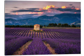 Tableau en plexi-alu Ambiance du soir en Provence