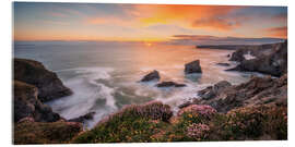 Acrylic print Sunset at the cliffs