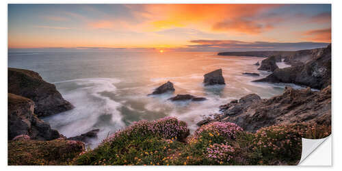 Sticker mural Coucher de soleil sur les falaises