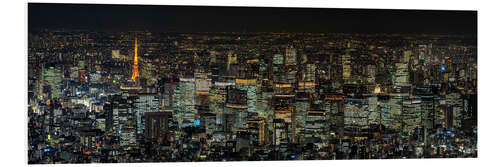 Foam board print Tokyo at night