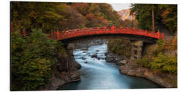 Aluminium print Japanese bridge