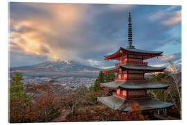 Acrylic print Chureito Pagode