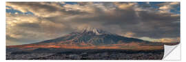 Sticker mural Panorama du mont Fuji