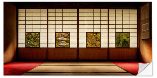 Selvklebende plakat Four views of the Edo period