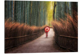 Galleritryk Japanese woman in the bamboo forest