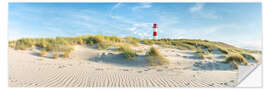 Selvklebende plakat Sylt panorama with List Ost lighthouse