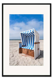 Gerahmter Kunstdruck Entspannen im Strandkorb
