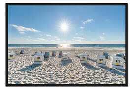 Gerahmter Kunstdruck Strandurlaub auf Sylt